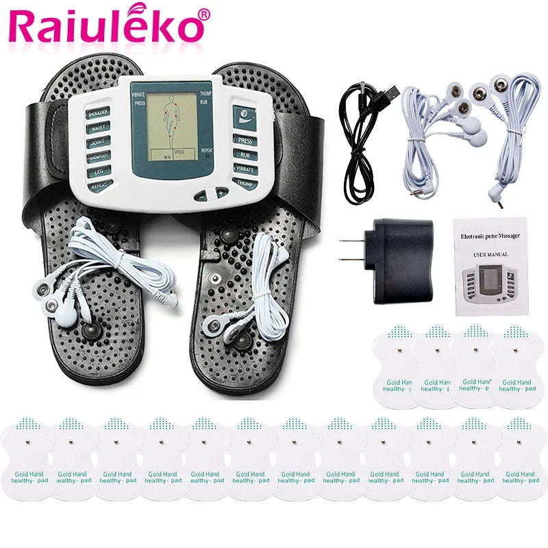 Dual Channel TENS Pulse Body Massager with EMS Muscle Stimulation-Slippers