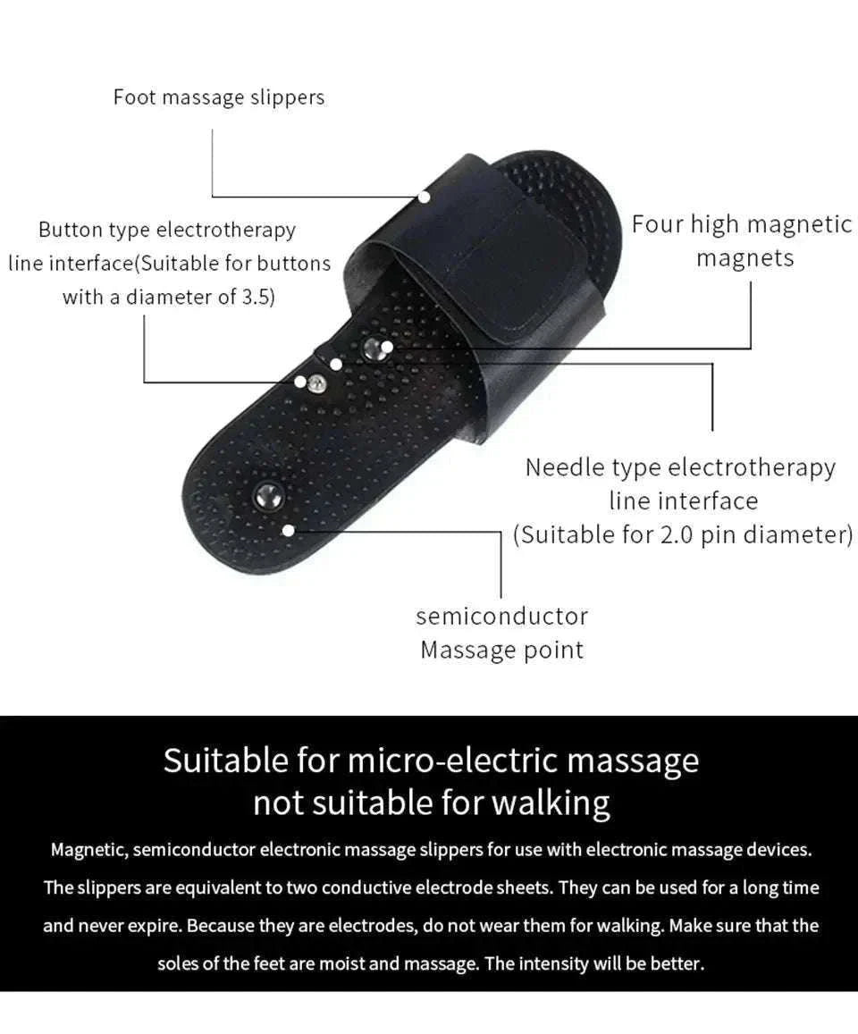 Dual Channel TENS Pulse Body Massager with EMS Stimulation-Slippers