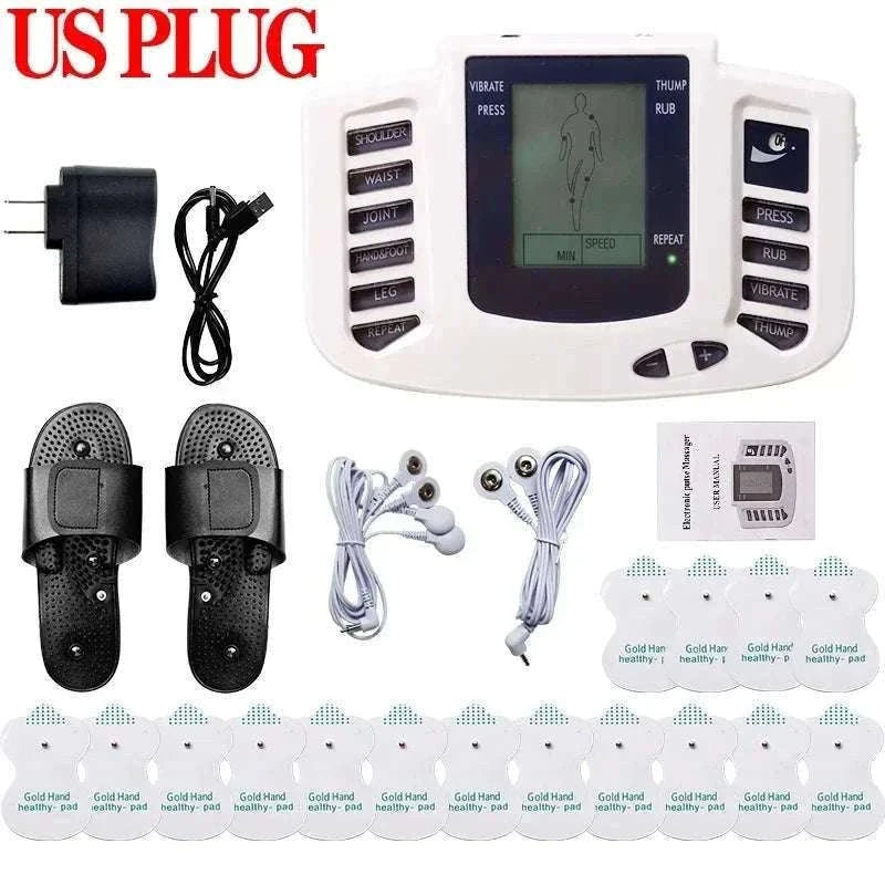 Dual Channel TENS Pulse Body Massager with EMS Stimulation-Slippers