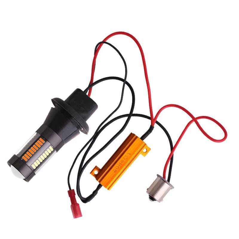 Dual Color LED Bulbs 2-Pack for Turn Signal and DRL-7440 W21W T20 / White Yellow