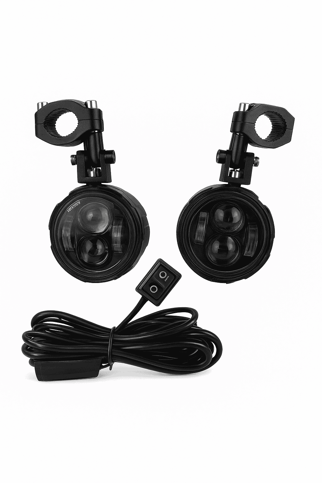 Dual-Color LED Motorcycle Fog Lights for Clearer Riding-Wired switch