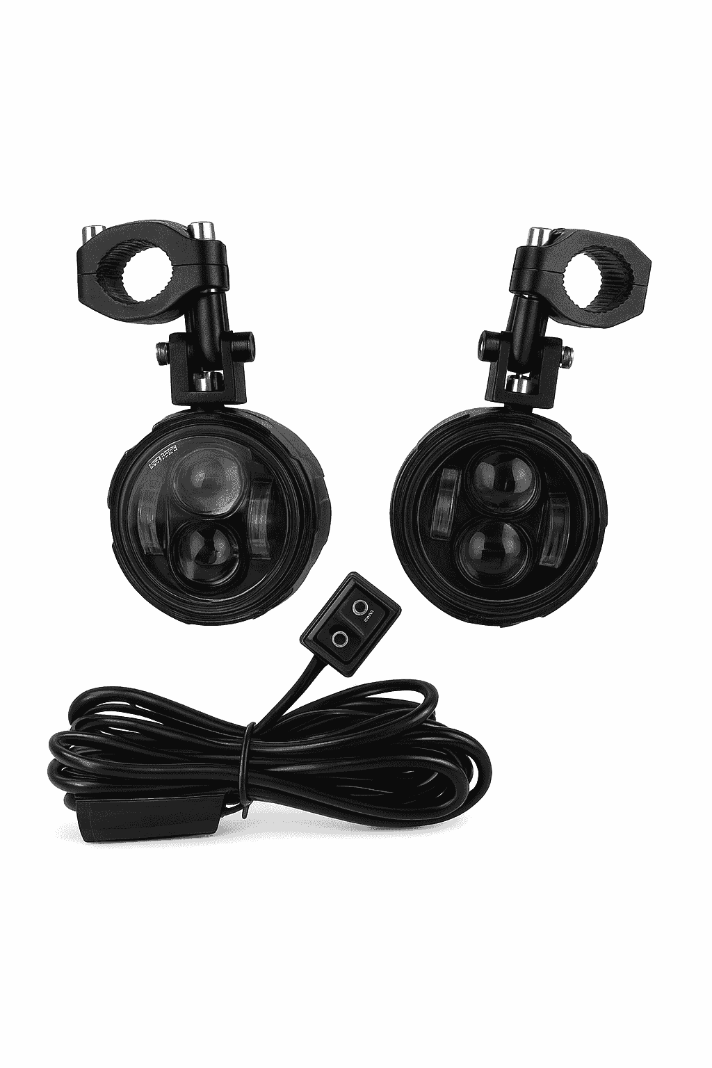 Dual-Color LED Motorcycle Fog Lights for Clearer Riding-Wired switch