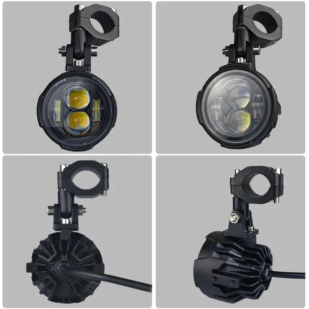 Dual-Color LED Motorcycle Fog Lights-Wired switch