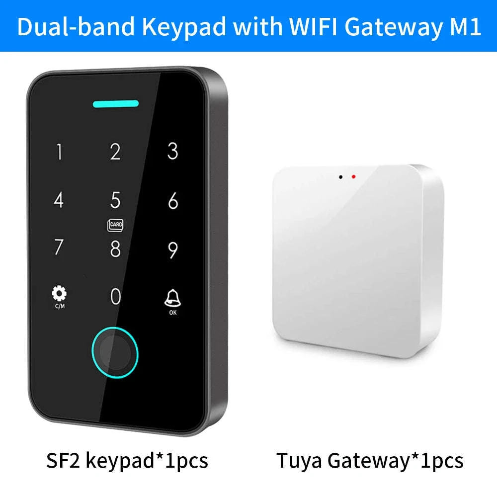 Dual-Frequency NFC Tuya Outdoor Fingerprint Access Control Keypad-SF2EM-MF-W-M1