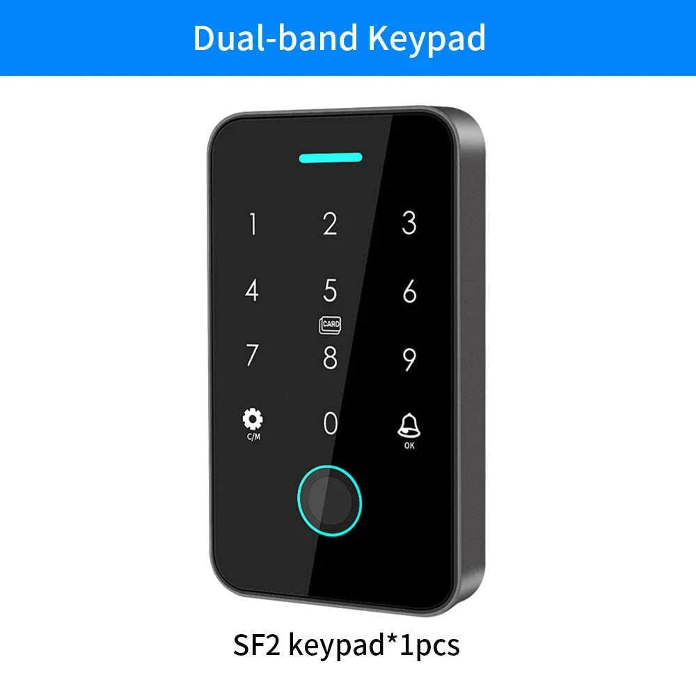 Dual-Frequency Tuya Fingerprint Outdoor Access Control Keypad-SF2EM-MF-W-M1