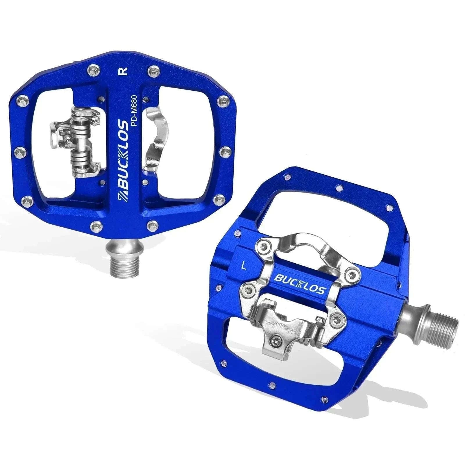 Dual Function SPD Bike Pedals with Sealed Bearings for MTB & Road-Black