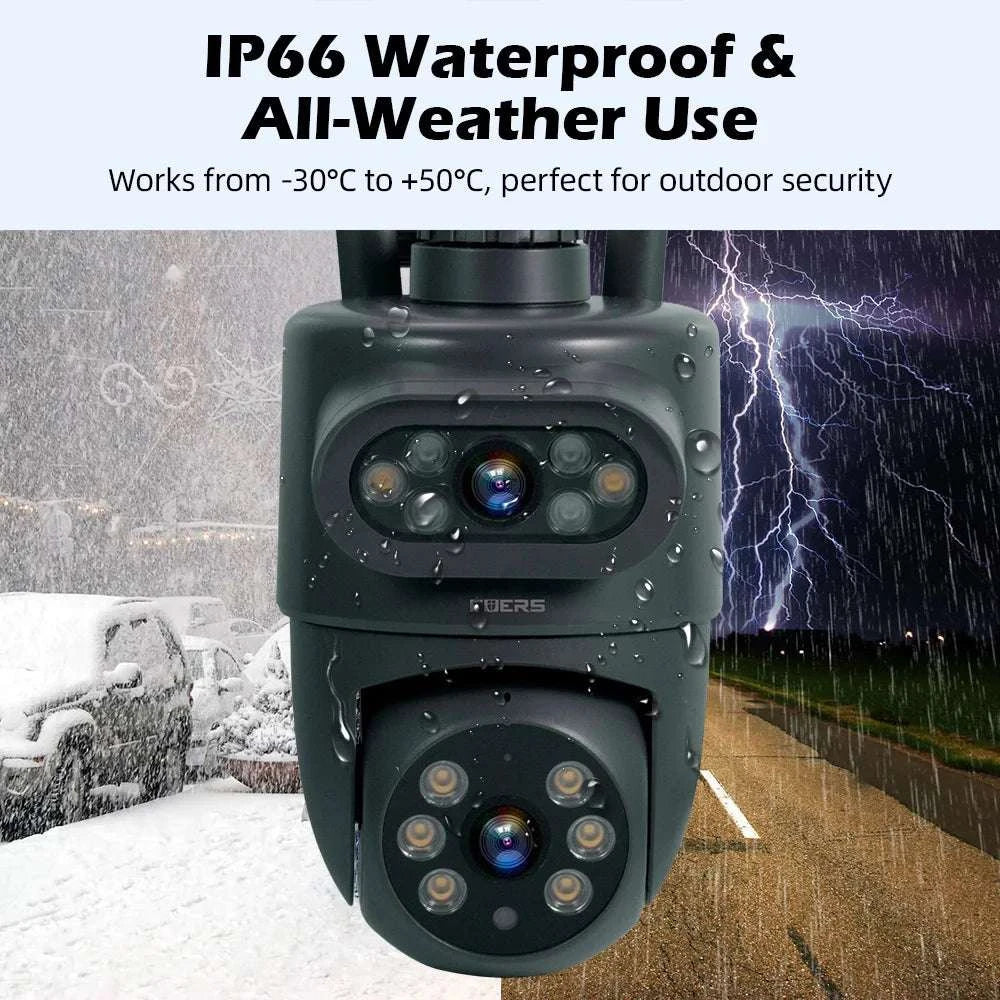 Dual Lens 10MP WiFi Security Camera with Auto Tracking & Night Vision-Dual Lens Cam 32G / AU Plug