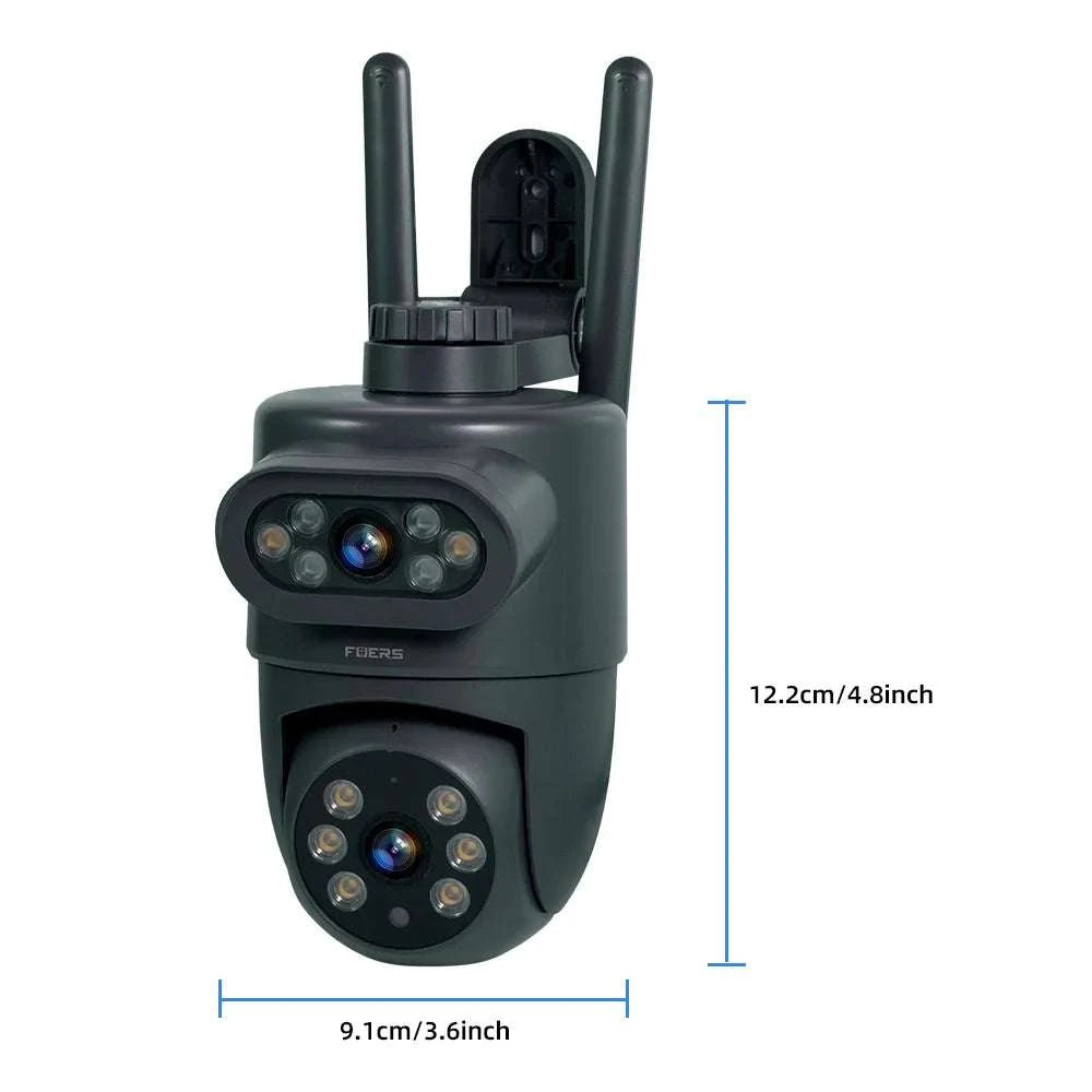 Dual Lens 10MP WiFi Security Camera with Auto Tracking & Night Vision-Dual Lens Cam 32G / AU Plug