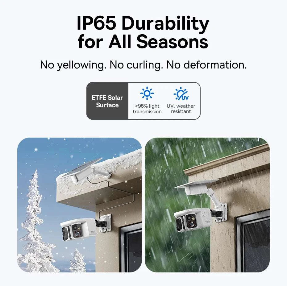 Dual Lens 3K Outdoor Security Camera with Solar Power & AI Tracking-X1 Pro NO SD Card