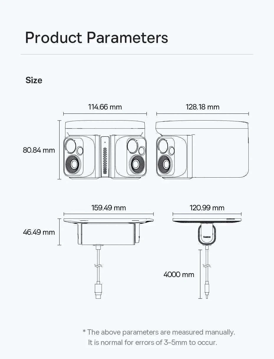 Dual Lens 3K Outdoor Security Camera with Solar Power & AI Tracking-X1 Pro NO SD Card