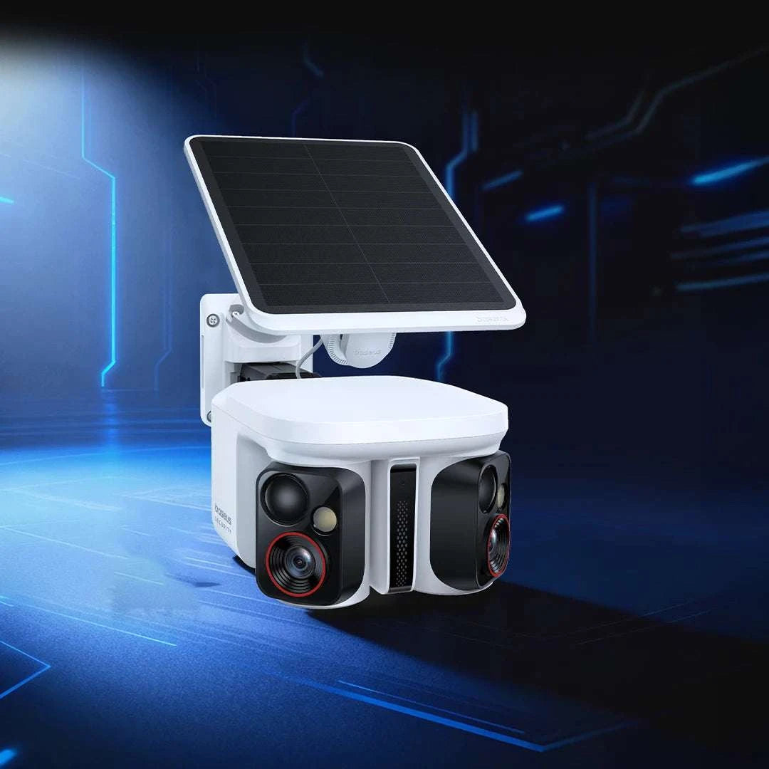 Dual Lens 3K Outdoor Security Camera with Solar Power & AI Tracking-X1 Pro NO SD Card