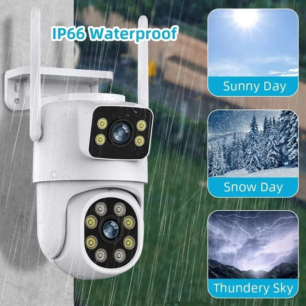 Dual Lens 8MP WiFi PTZ Security Camera with Auto Tracking-8MP NO SD Card / AU Plug