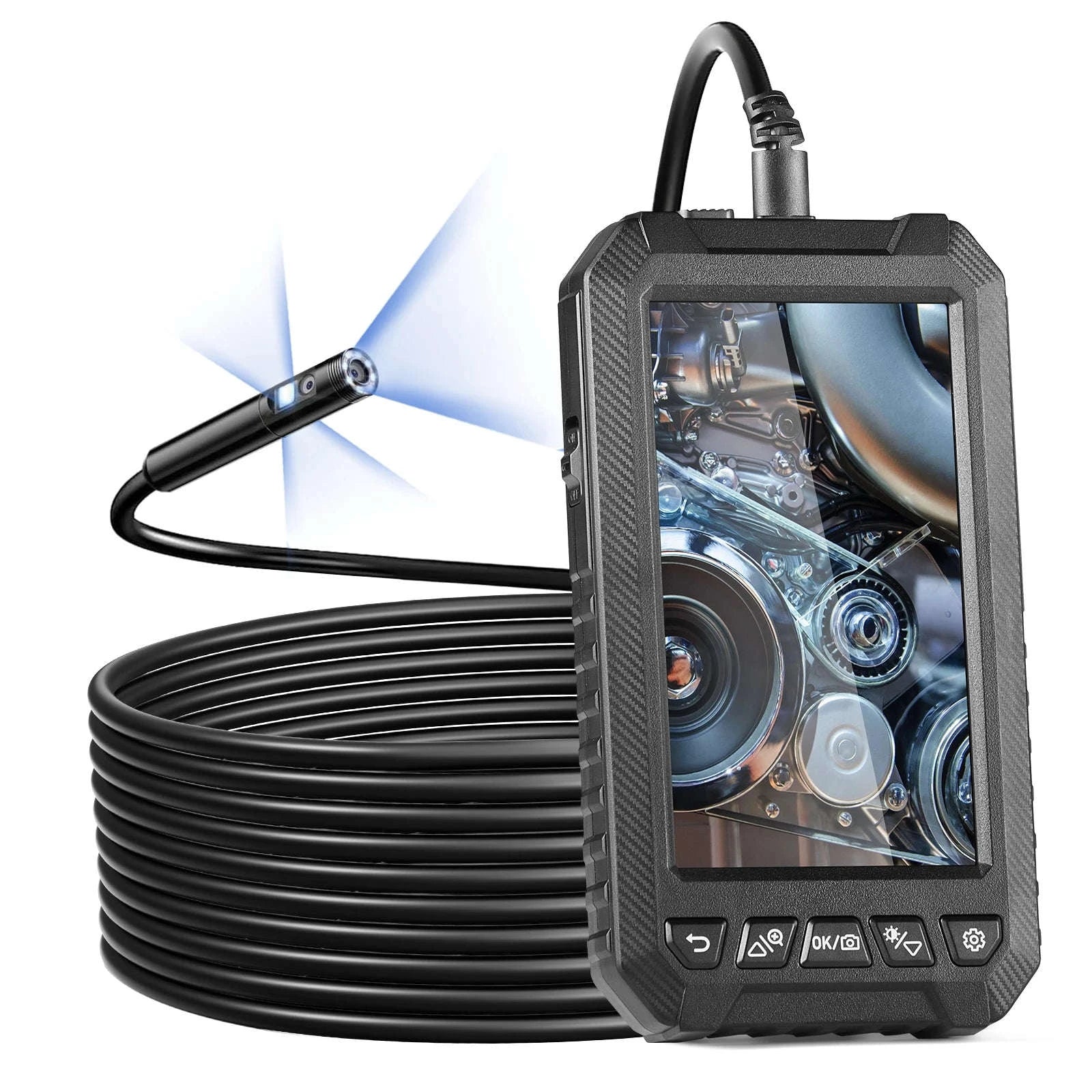 Dual Lens Endoscope Camera 1080P with 5" Screen & 49.2FT Cable-15M Cable / Poland
