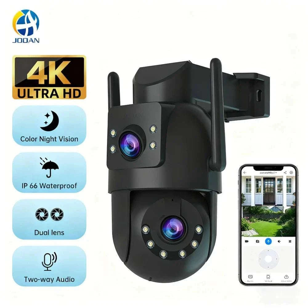 Dual Lens Outdoor Security Camera with Night Vision & 5G WiFi-1080P CAM / UK Plug / China Mainland