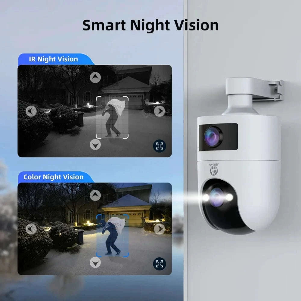 Dual Lens PTZ WiFi Security Camera with Auto Tracking & Audio-1080P / UK Plug / China Mainland