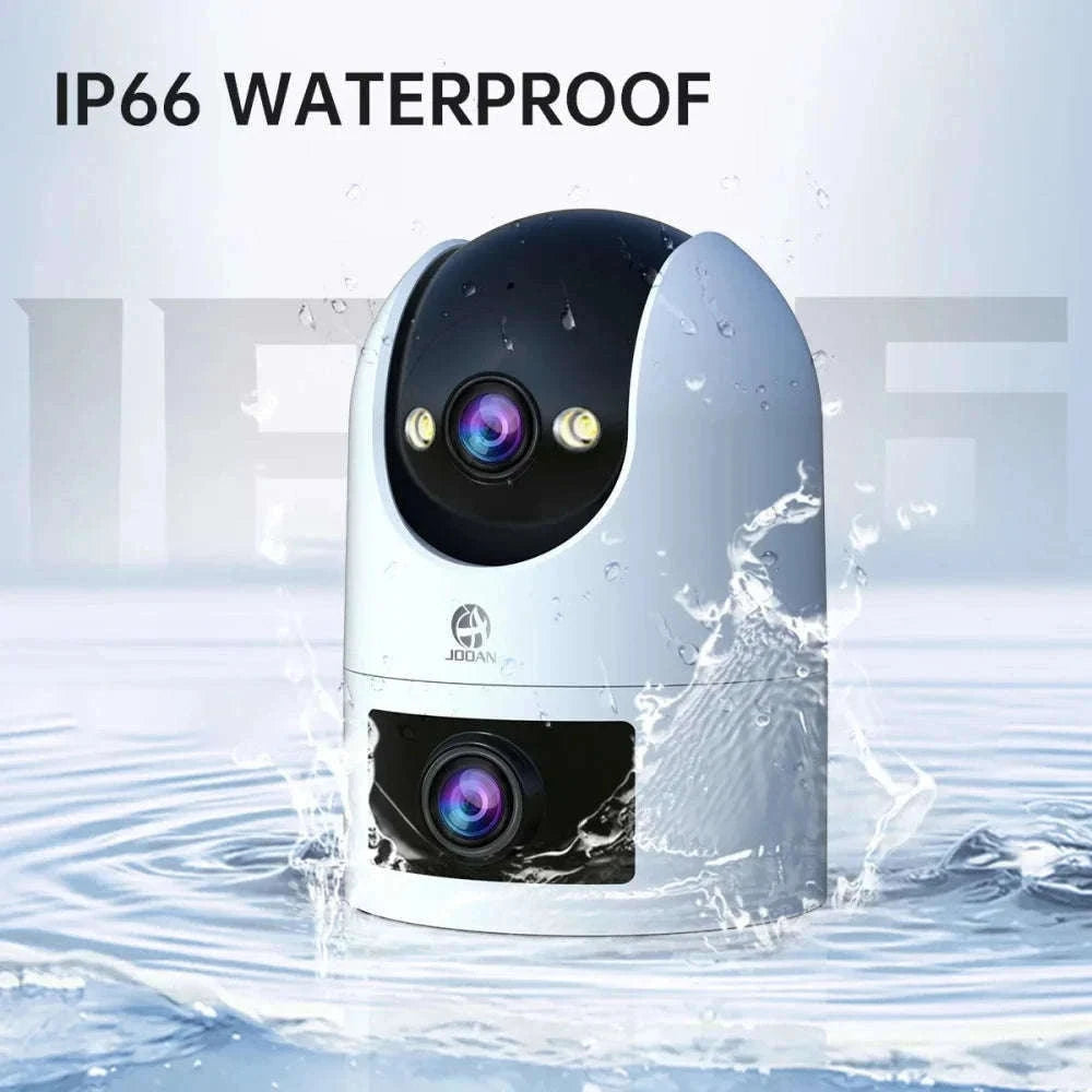 Dual Lens PTZ WiFi Security Camera with Auto Tracking & Audio-1080P / UK Plug / China Mainland