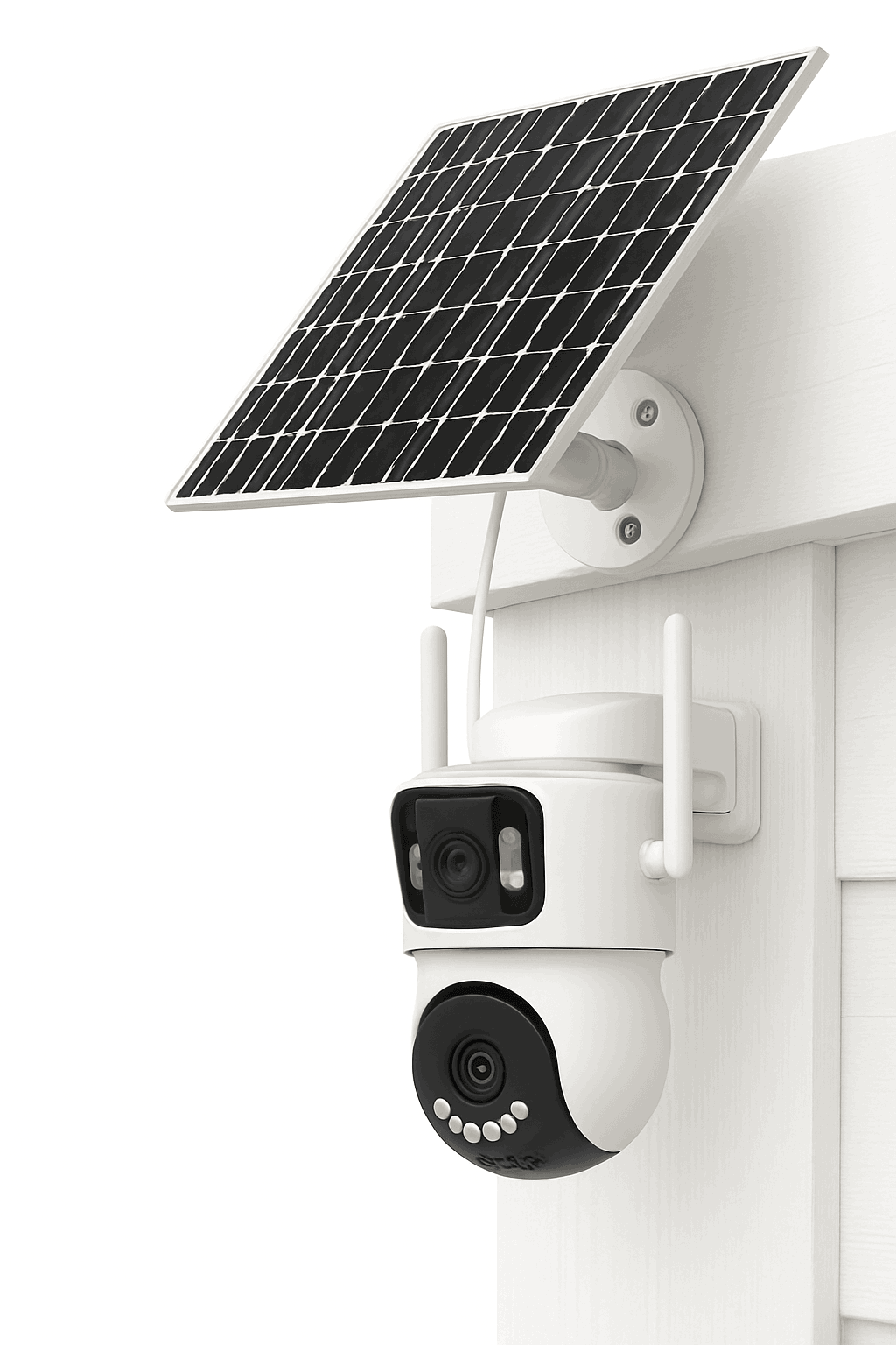 Dual Lens Solar 4G Security Camera with Battery and 24‑Hour Recording-4K Add 128G / Poland