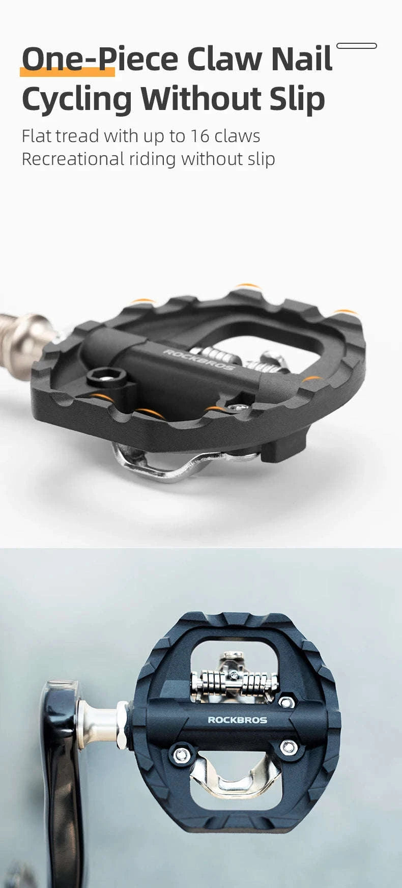 Dual-Purpose Bicycle Pedals with Sealed Bearings-37210108001 Nylon / Poland