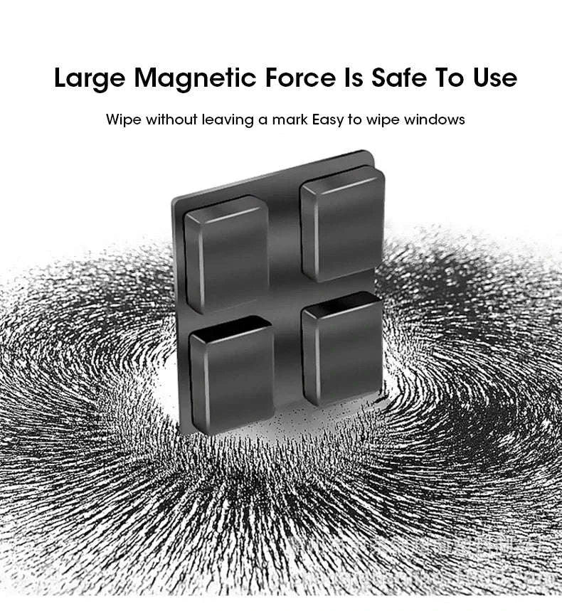 Dual Sided Magnetic Glass Cleaner with Automatic Drainage-Red-3-8mm