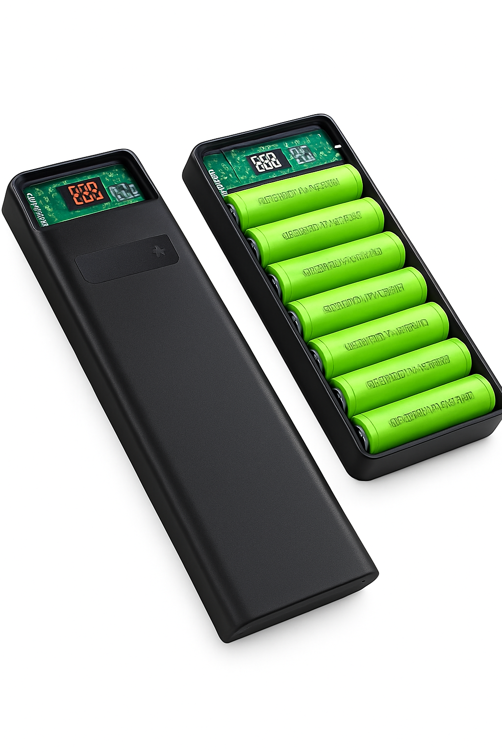 علبة شل لحافظة بنك طاقة DIY مزدوجة USB 8x18650