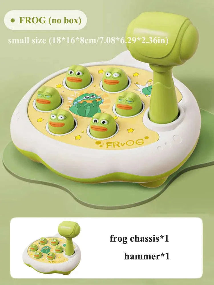 Duck/Frog/Pig Baby Montessori Animal Hammer Toy-frog no box