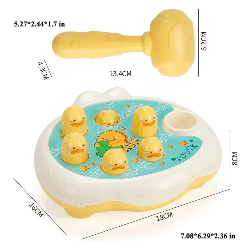 Duck/Frog/Pig Baby Montessori Animal Hammer Toy-frog no box
