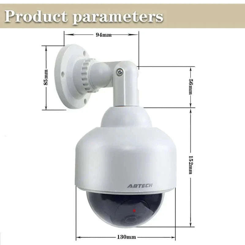 Dummy Security Camera with LED Flash IP54 Outdoor Dome-WHITE / China Mainland