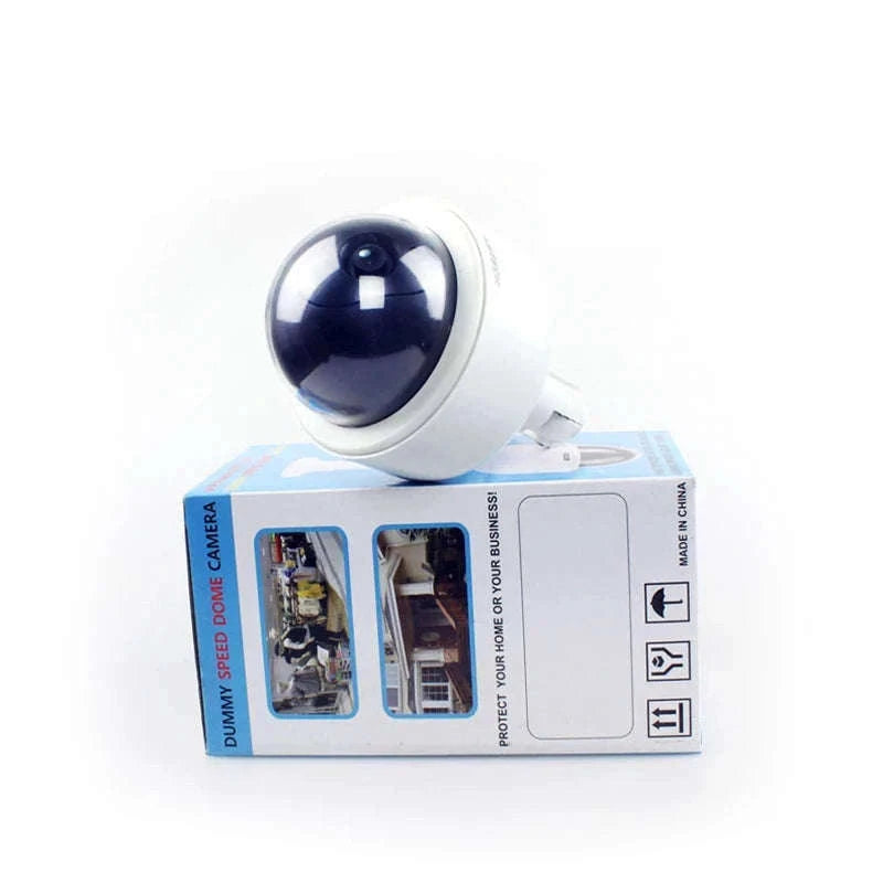 Dummy Security Camera with LED Flash IP54 Outdoor Dome-WHITE / China Mainland