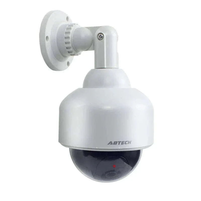 Dummy Security Camera with LED Flash IP54 Outdoor Dome-WHITE / China Mainland