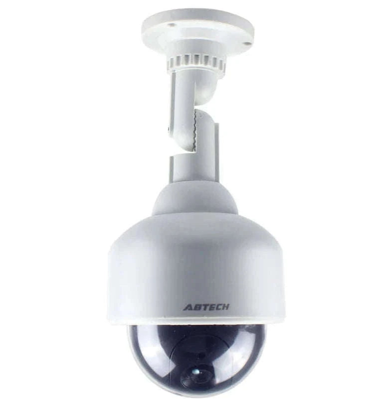 Dummy Security Camera with LED Flash IP54 Outdoor Dome-WHITE / China Mainland