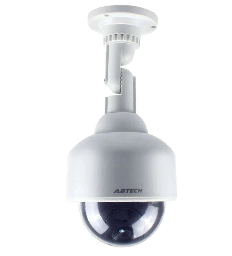 Dummy Security Camera with LED Flash IP54 Outdoor Dome-WHITE / China Mainland