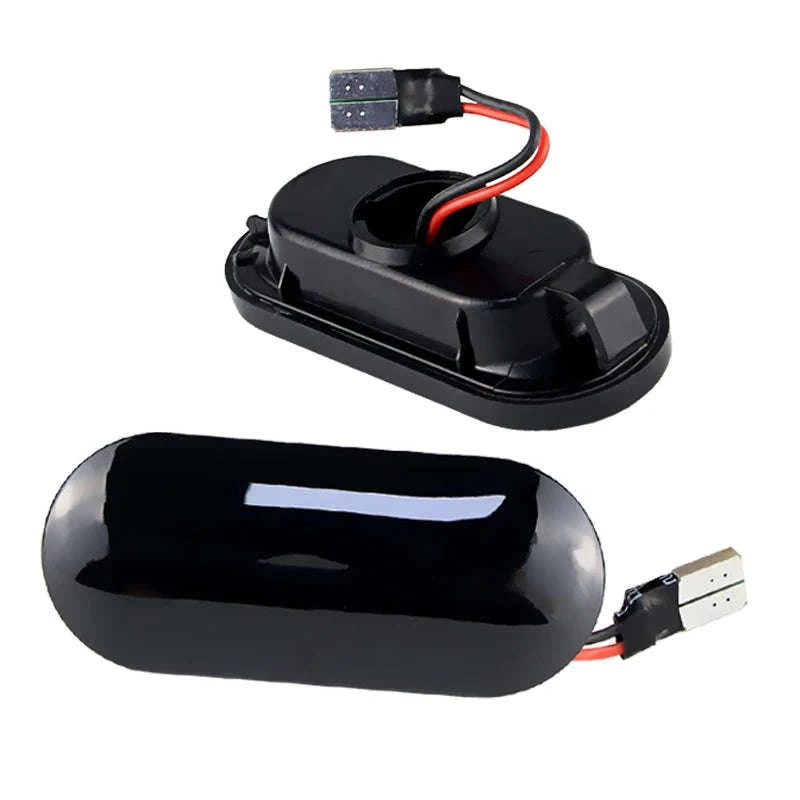 Dynamic LED Side Marker Light Amber Turn Signal Replacement-2pcs Dynamic Smoked / China Mainland