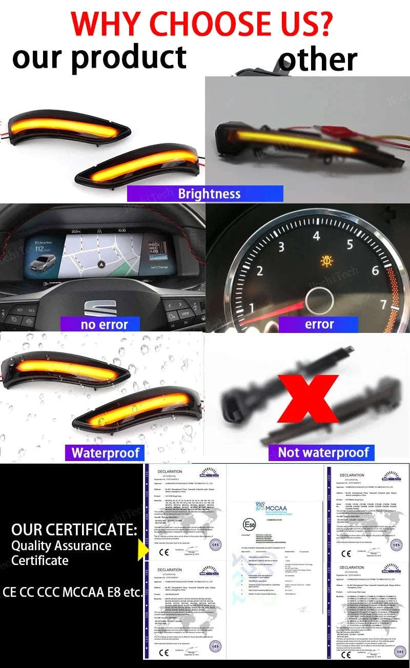 Dynamic Side Mirror Turn Signal Lights for A-Class W169 & B-Class W245 (2004-2008)-Left and Right