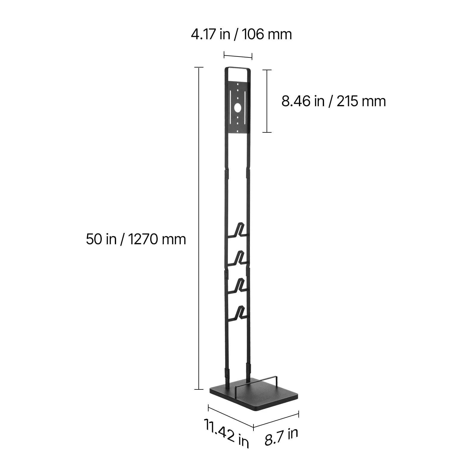 Dyson Vacuum Stand Organizer with 4 Hooks, No-Drill Storage Rack-Type B / United States