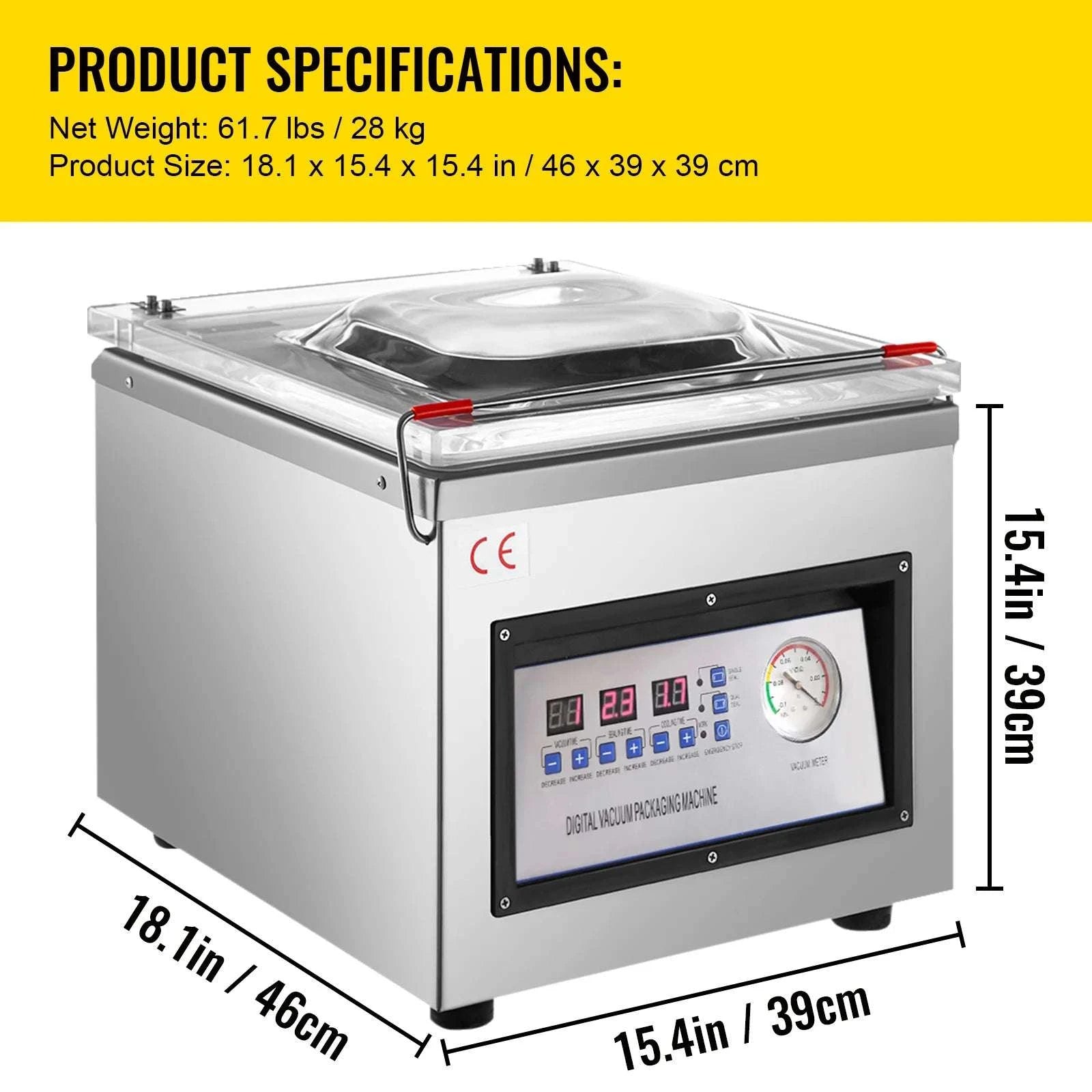 DZ-260C Chamber Vacuum Sealer 31cm Digital Food Packing Machine-DZ-260C / United States