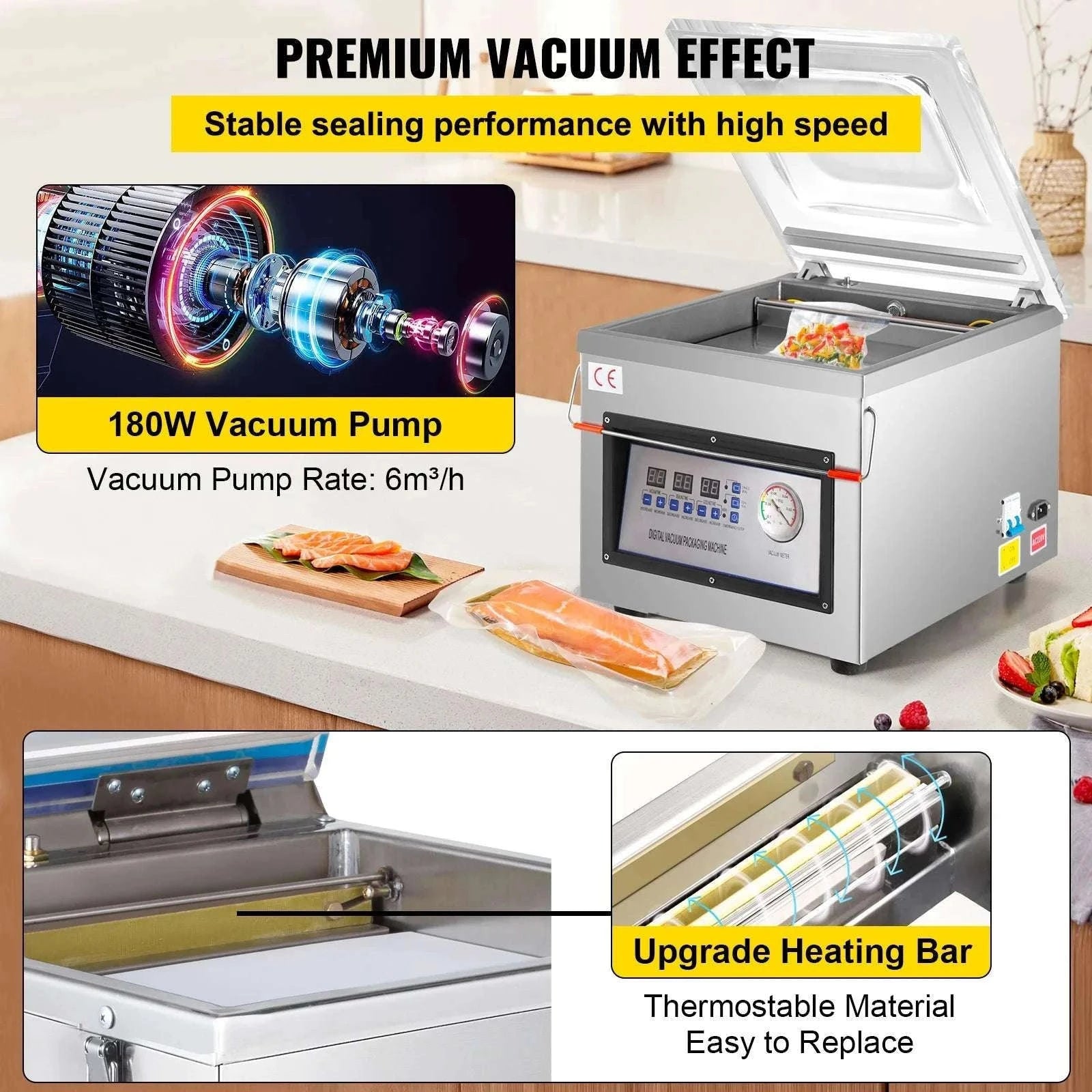 DZ-260C Chamber Vacuum Sealer 31cm Digital Food Packing Machine-DZ-260C / United States