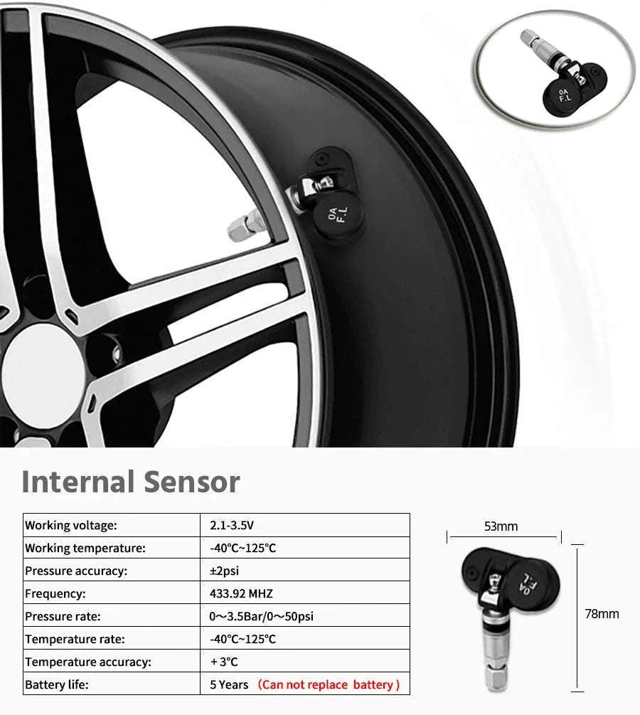 E-ACE Solar-Powered TPMS Tire Monitoring System-K01-External Sensor