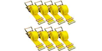 E-Track Ratchet Straps 2" Heavy-Duty Tie-Down Set 4,400 lbs Strength-18pcs 15ft / United States