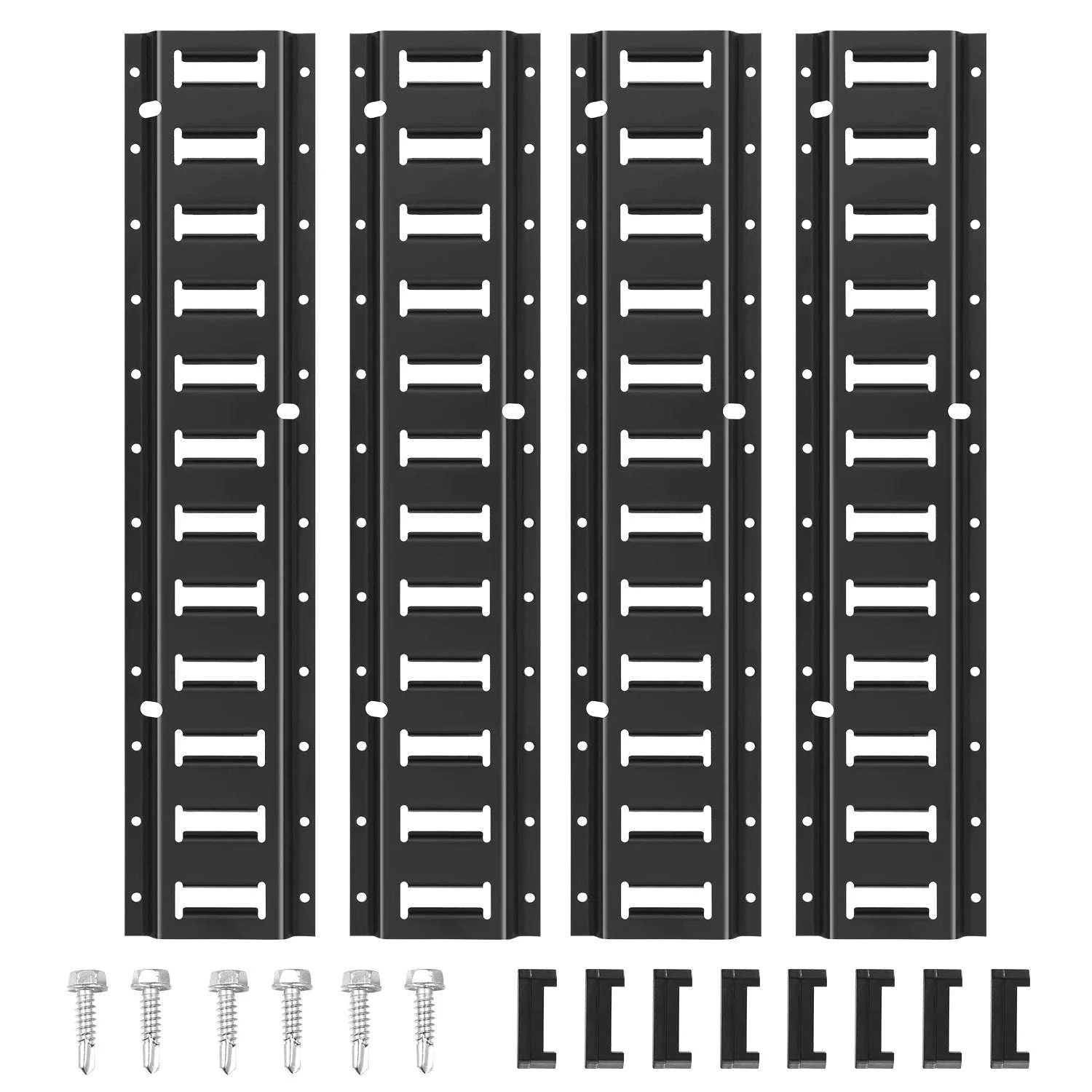 E-Track Tie Down Rail Kit 4 Pack 2000lbs Load for Trailers & Garages-2ft / Poland