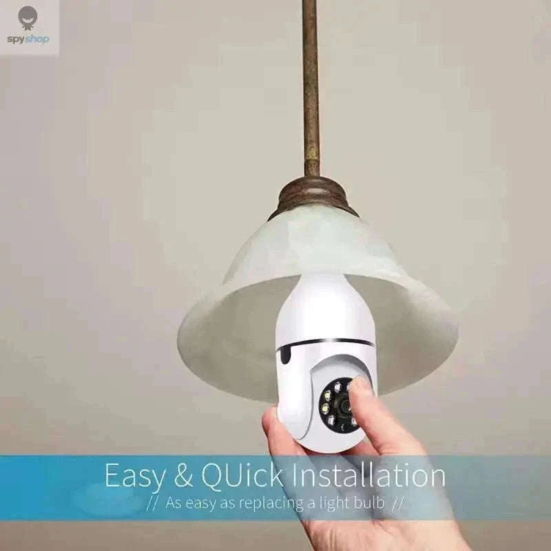 E27 Surveillance Camera with Full-Color Night Vision and AI Tracking-Default Title