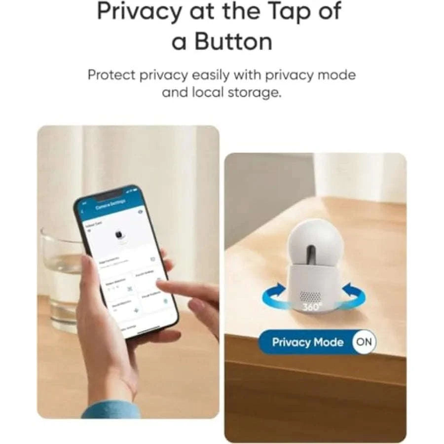 E30 4K Indoor Camera for Pet, Baby, and Nanny Monitoring-United States / 1PackWhite