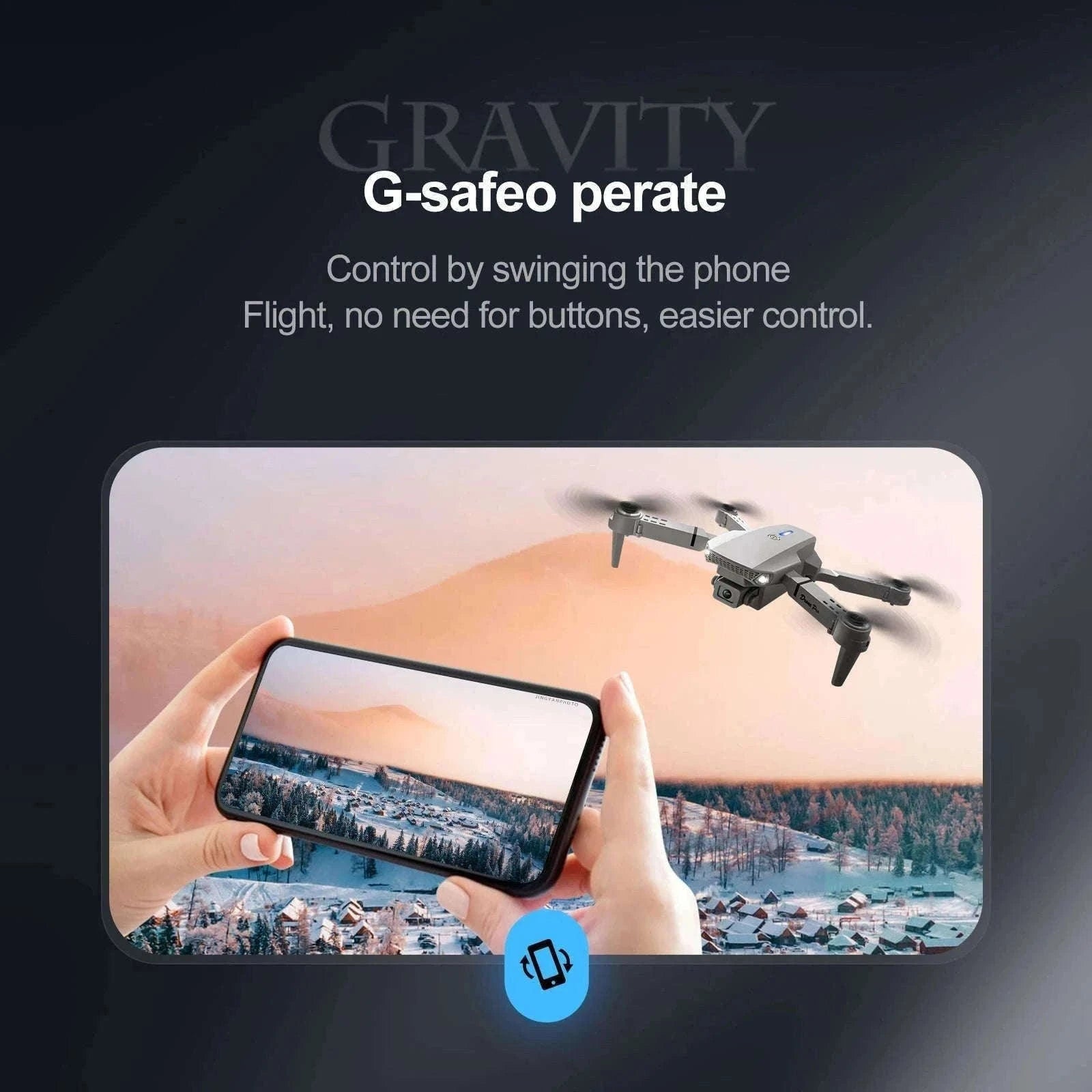 E88 E99 Drone with Screen Remote and Dual Camera-E99-grey