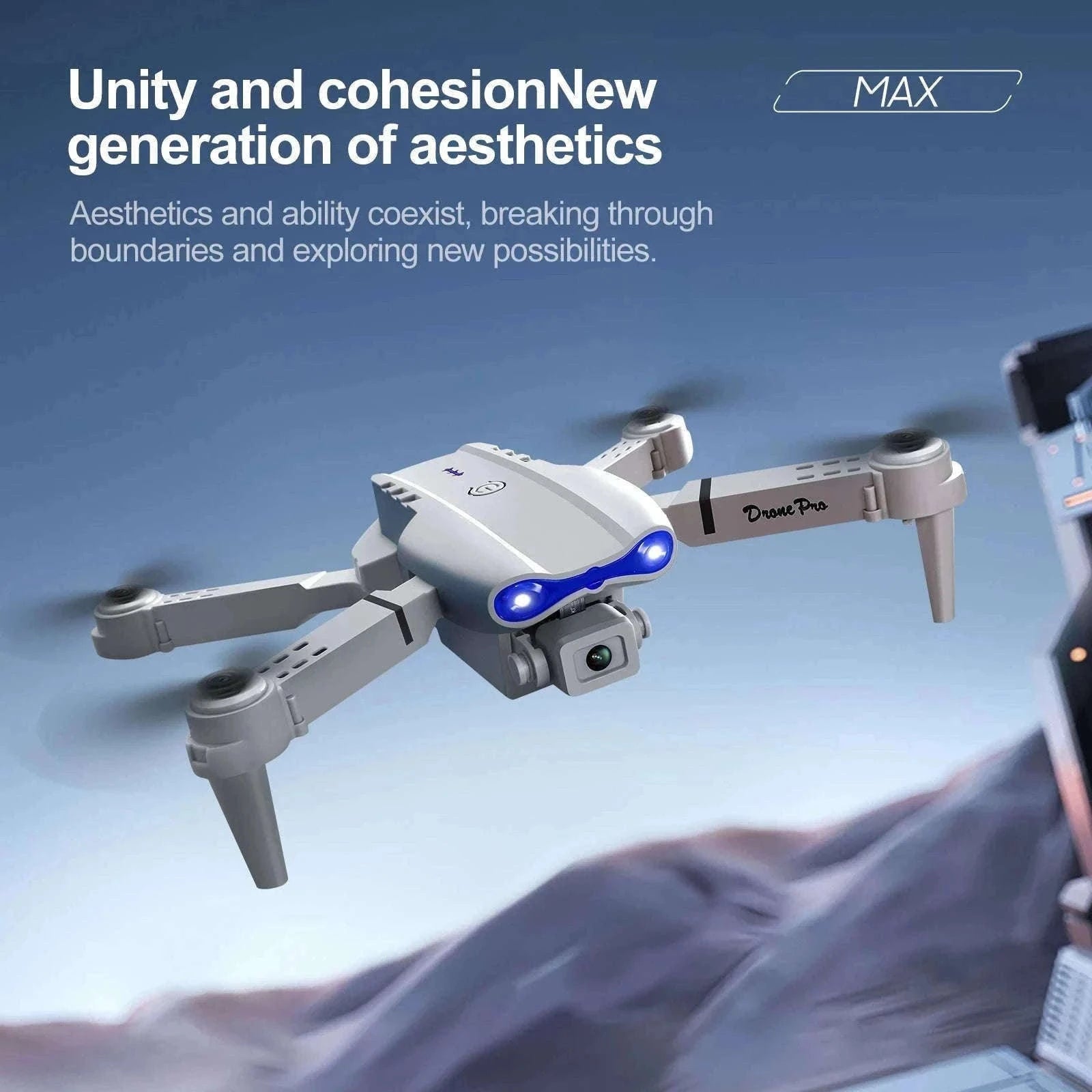 E88 E99 Drone with Screen Remote and Dual Camera-E99-grey