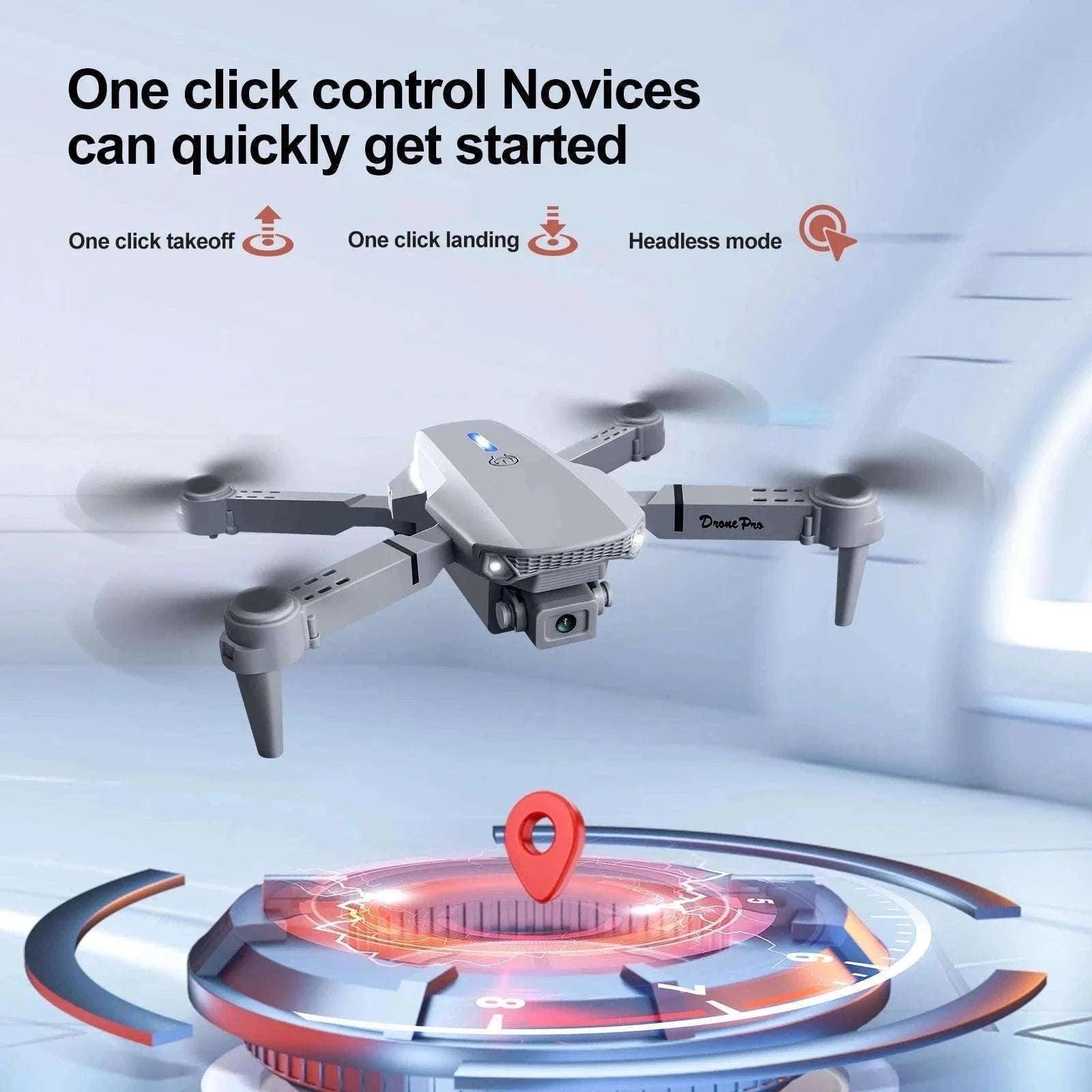 E88 E99 Drone with Screen Remote and Dual Camera-E99-grey