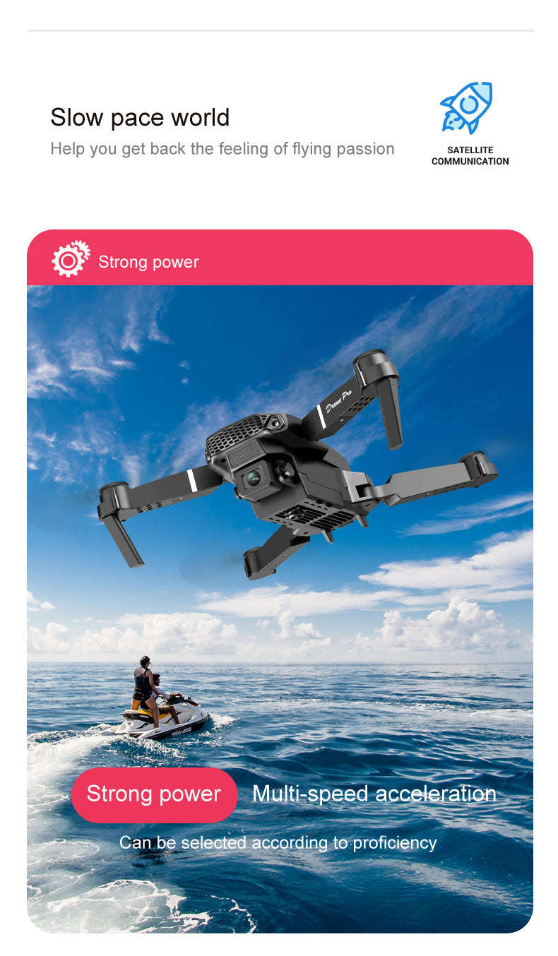 E88 Pro Drone with Dual Camera and Optical Flow-Gray-Two Camera