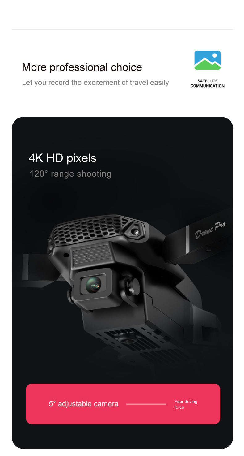 E88 Pro Drone with Dual Camera and Optical Flow-Gray-Two Camera