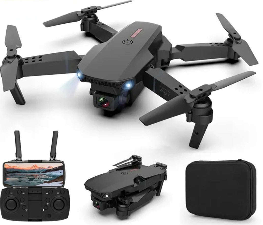 E88 Pro Drone with Dual Camera and Optical Flow-Gray-Two Camera