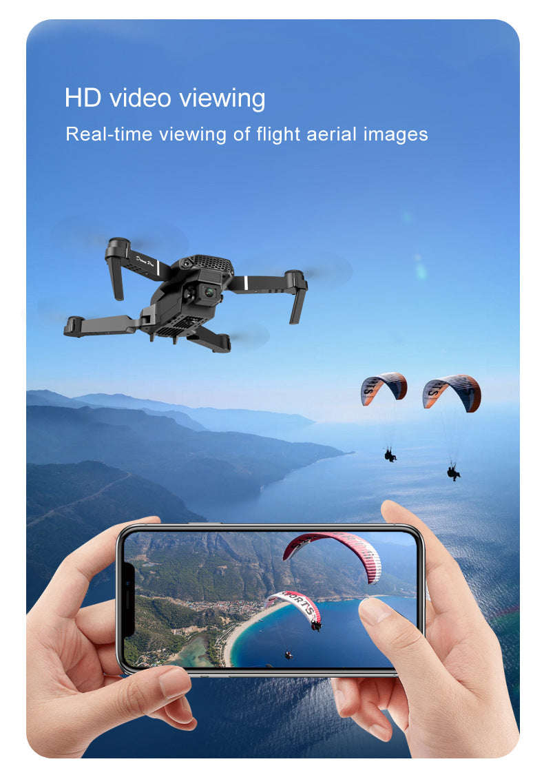 E88 Pro Drone with Dual Camera and Optical Flow-Gray-Two Camera