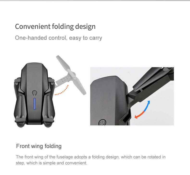 E88 Pro Drone with Dual Camera and Optical Flow-Gray-Two Camera
