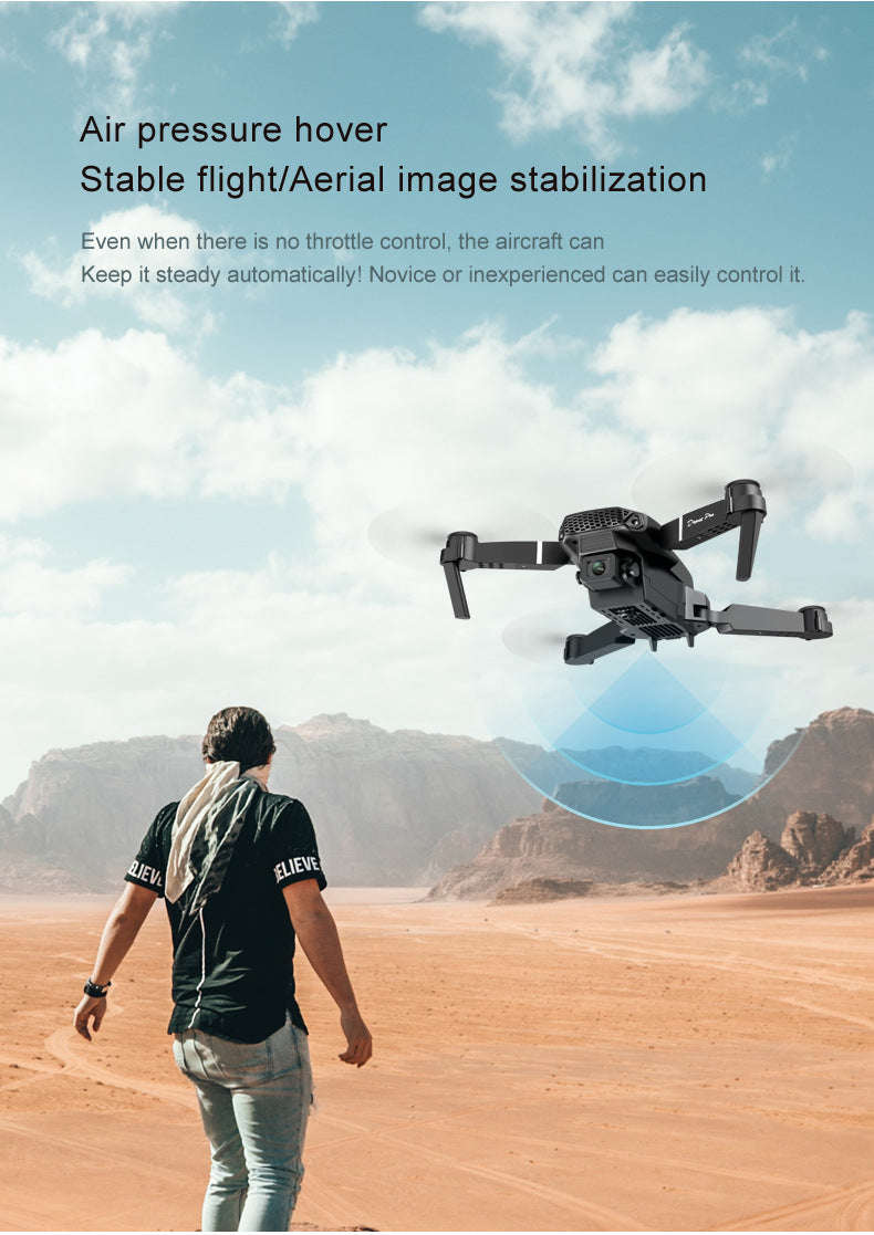 E88 Pro Drone with Dual Camera and Optical Flow-Gray-Two Camera